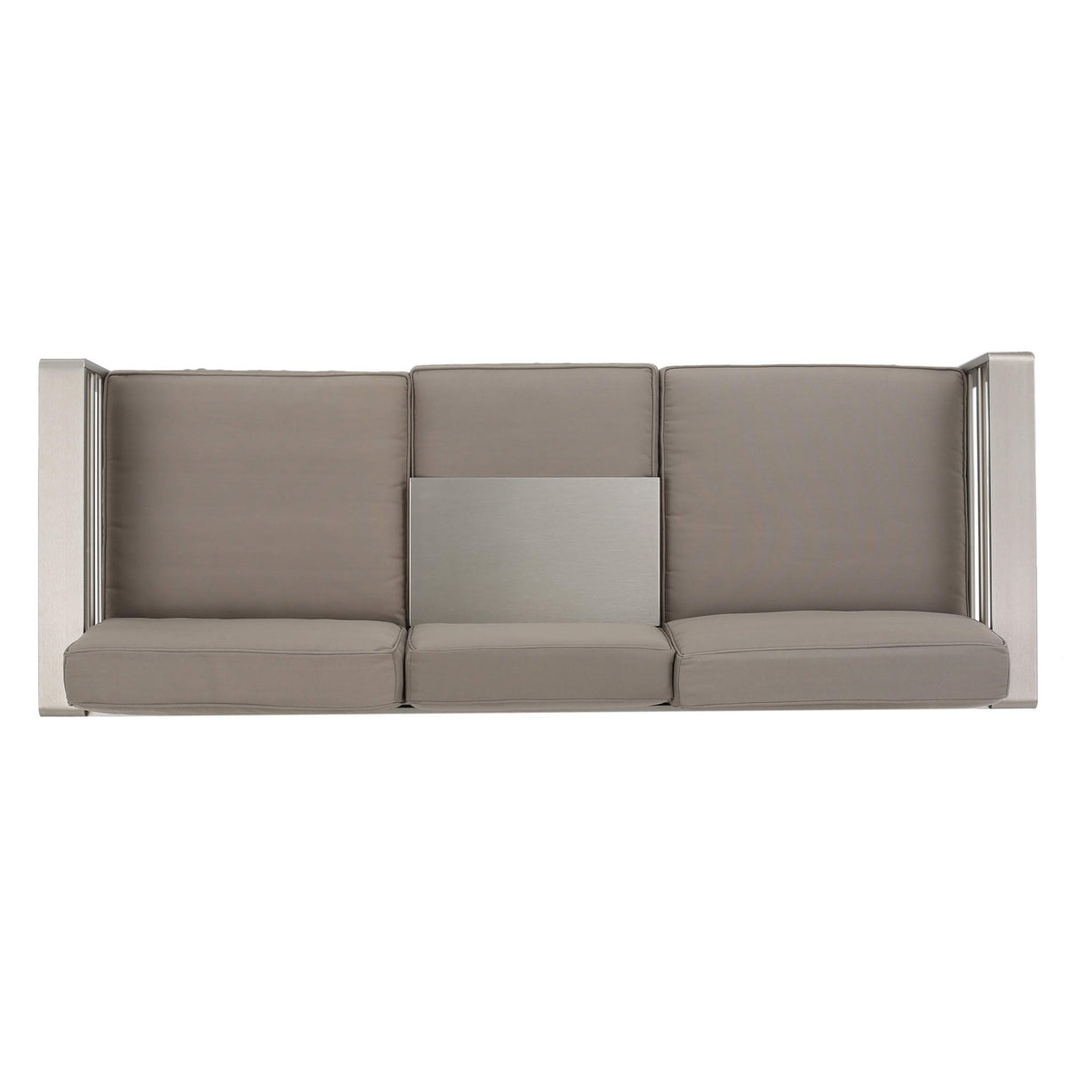 Cape Coral Outdoor Loveseat Sofa with Tray