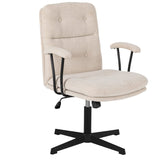 Modern Office Desk Chair, Vanity Chair with Removable Padded Armrests for Home