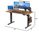 Kingant Electric Standing Desk Height Adjustable - 48 x 24 Inches Sit Stand up Desk & Memory Preset Ergonomic Rising Desks for Work, Home Office Workstation Gaming Rising Desk Study Table