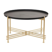 Modern Metal Coffee, Center Table 33" x 33" x 19", Black