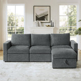 98.25'' Modular Sectional Sofa, Multi-Functional L Shaped Couch with Storage,