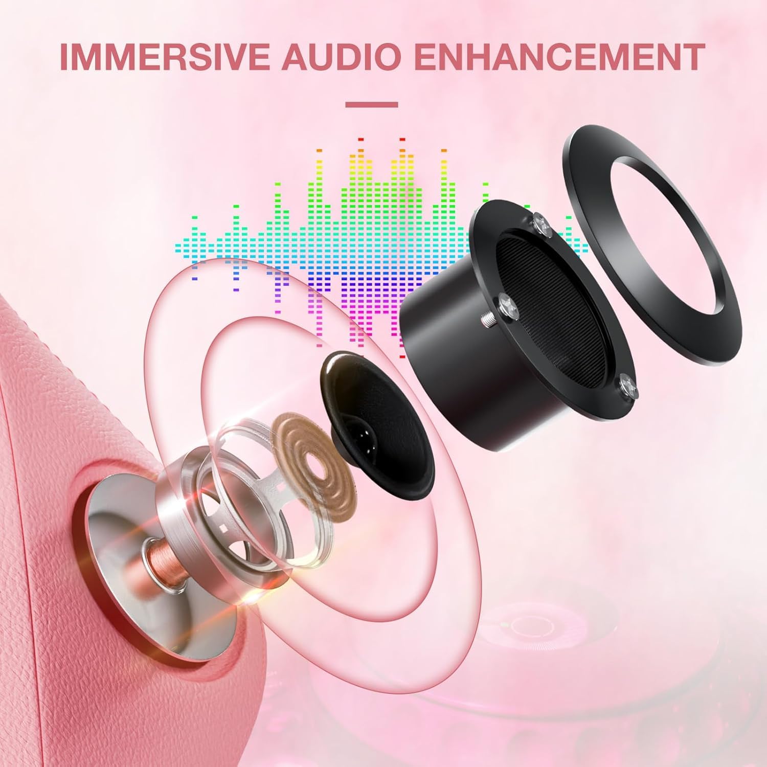 Gaming Chair with Bluetooth Speakers and Massage - Reclining High Back Desk Chair with Footrest, 400lbs Capacity