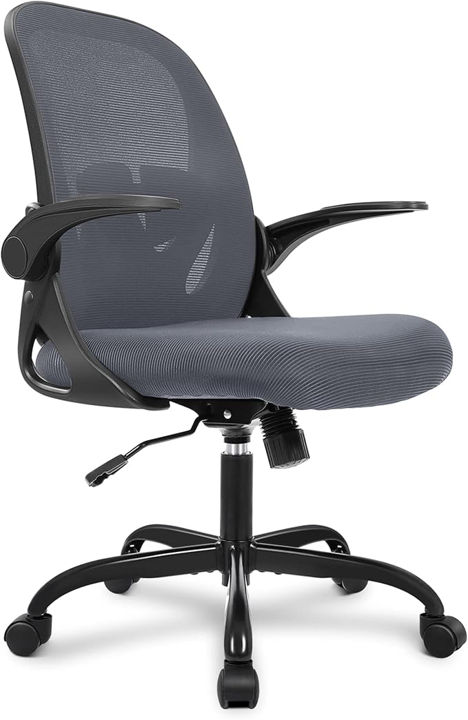 Office Chair Ergonomic Desk Chair with Flip up Armrests Swivel Breathable Desk Mesh