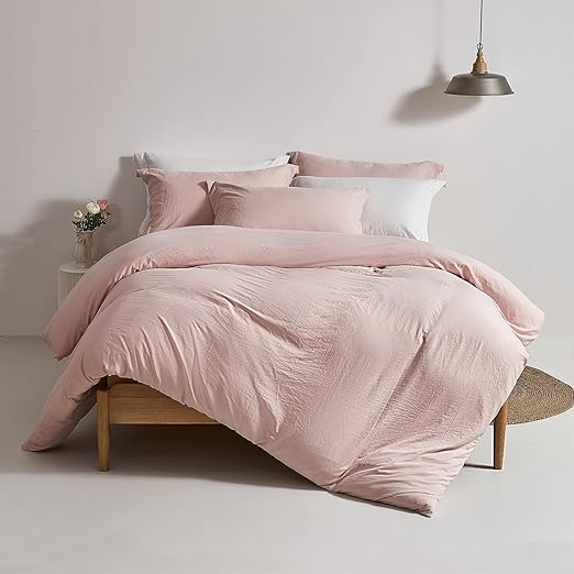 Super Soft Duvet Cover - 100% Washed Microfiber Navy Blue Comforter Cover
