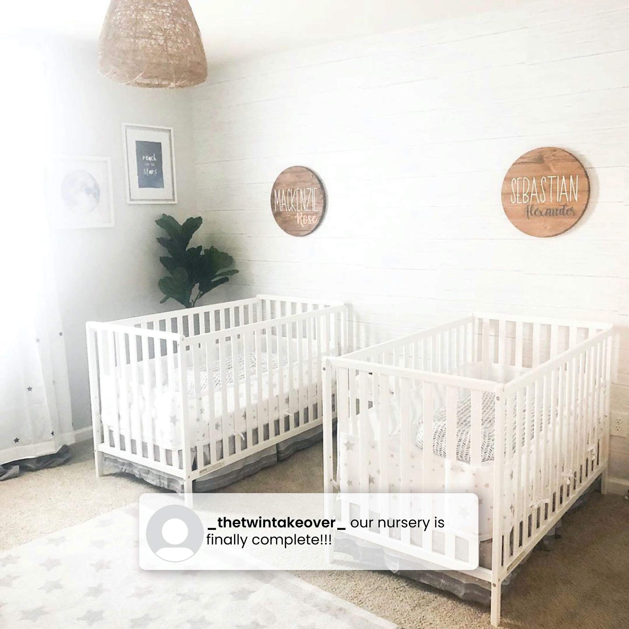 Heartland 4-in-1 Convertible Crib, Charcoal Grey + Delta Children Twinkle Galaxy Dual