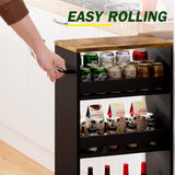 4 Tier Slim Storage Cart with Handle