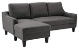 Jarreau Modern Sectional Sleeper Sofa Couch with Chaise Lounge, Gray