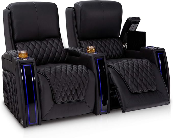 Apex Home Theater Seating - Living Room - Italian Leather - Power Recliner