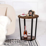 Round End Table Side Table for Living Room Sofa Couch End Tables