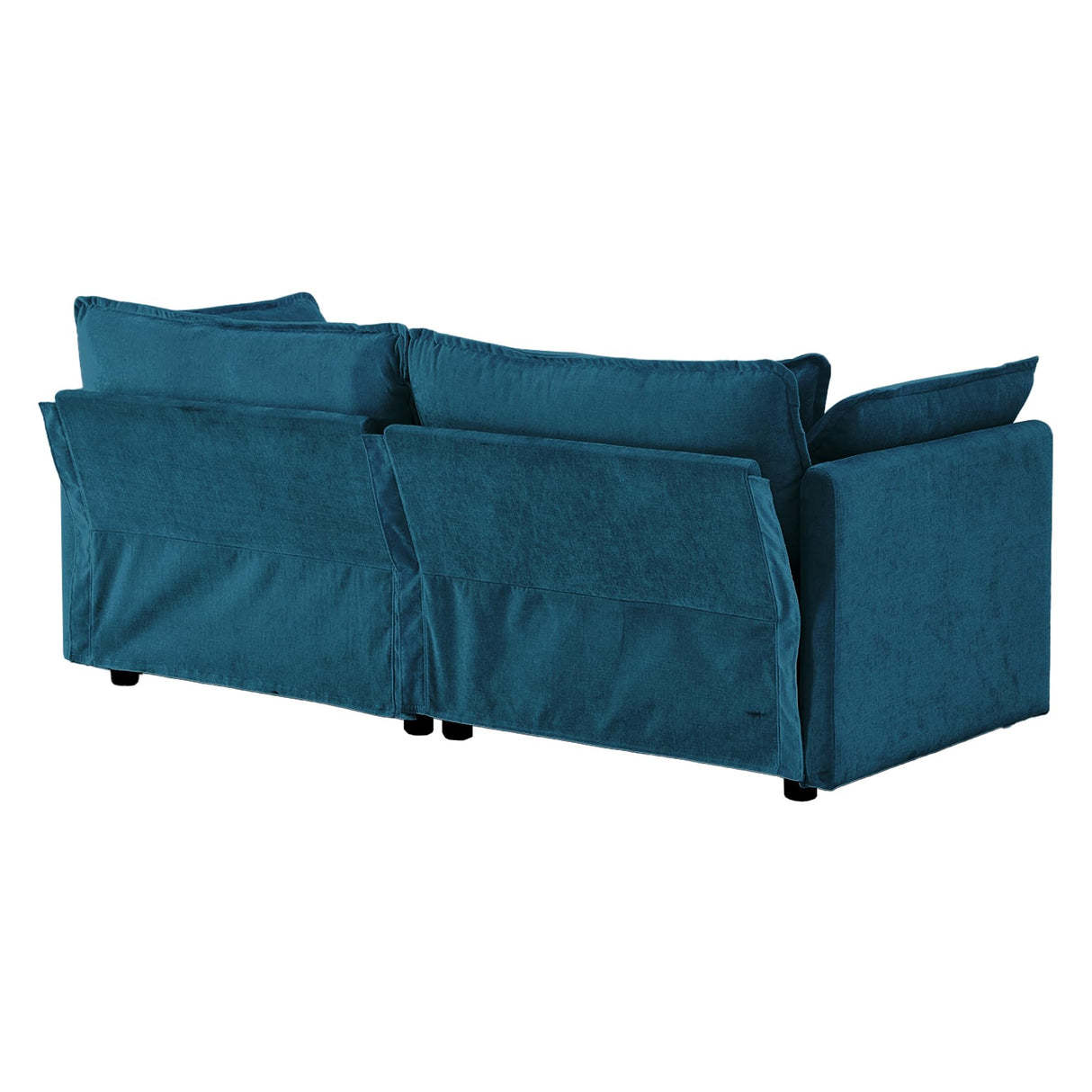 Comfortable Deep Seat Chenille Loveseat, Modern Love Seat 2-Seater Sofa Couch