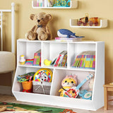 E-Commerce Kids Bookshelf, 35.4" L Storage Organizer with Bookcase, Toy Storage