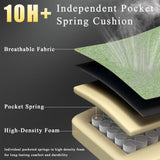 Ergonomic Gaming Chair with Pocketed Spring Cushion and Footrest