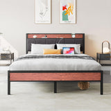 with Charging Station, Noise Free, Solid and Stable, No Box Spring Needed,