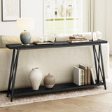 Console Table, 63" Industrial Entryway Table, Extra Long Sofa Table Behind Couch,