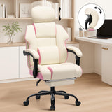 Ergonomic Office Chair with Footrest - Adjustable Headrest & Lumbar Support