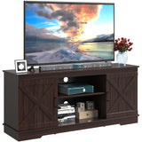 Entertainment Center for 65 Inch TV, Farmhouse TV Stand with Double Barn Doors