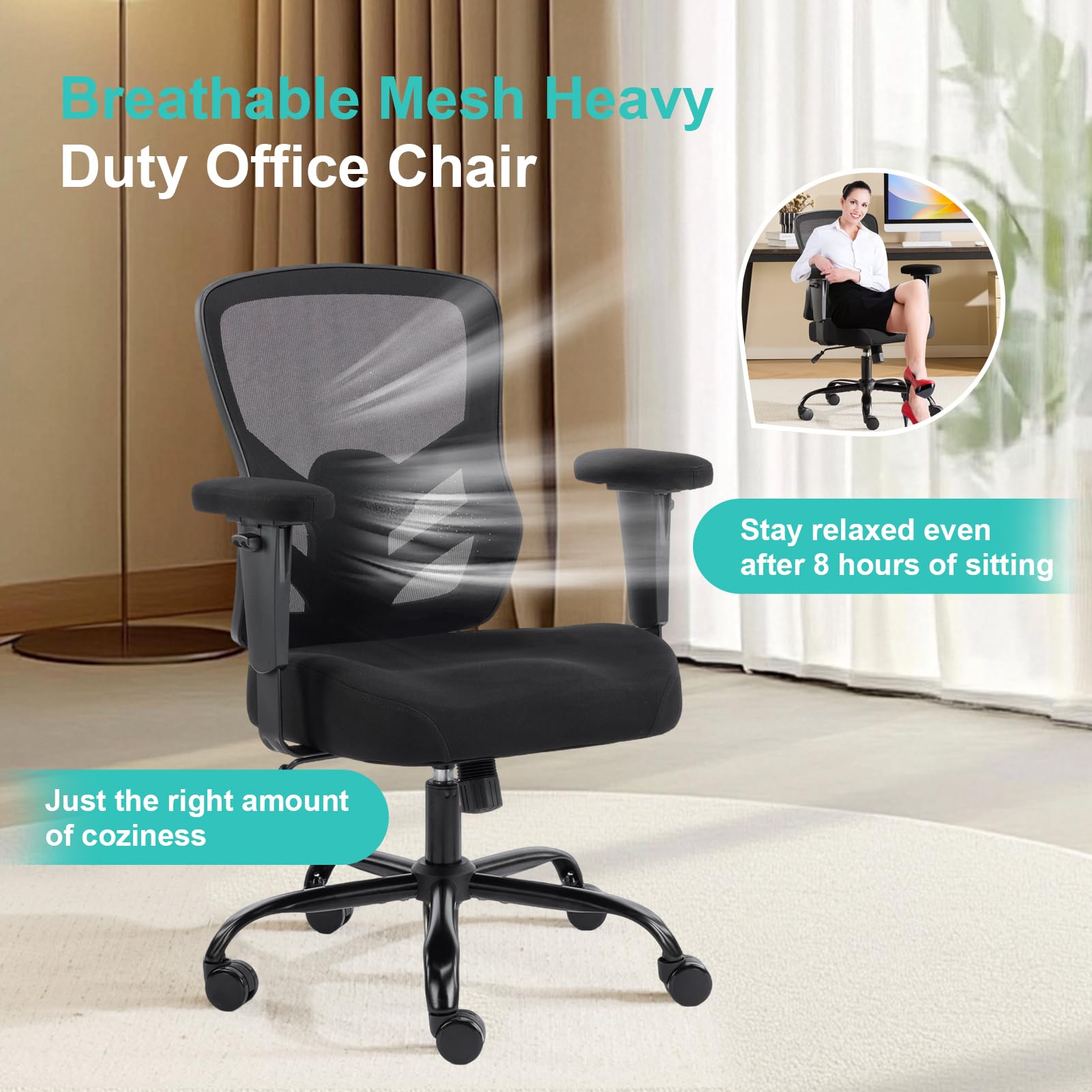 Ergonomic Mesh Office Chair with Adjustable Lumbar Support