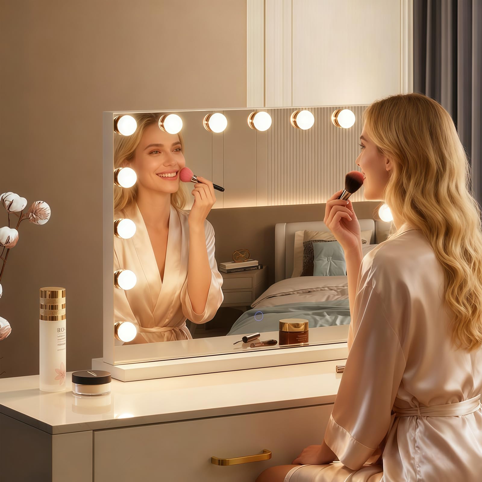 Hollywood Vanity Mirror with Lights 23x18 - 15 LED Bulbs
