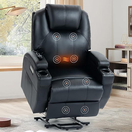 Lift Chair with Massage and Heating Function, Power Lift Recliner Chair