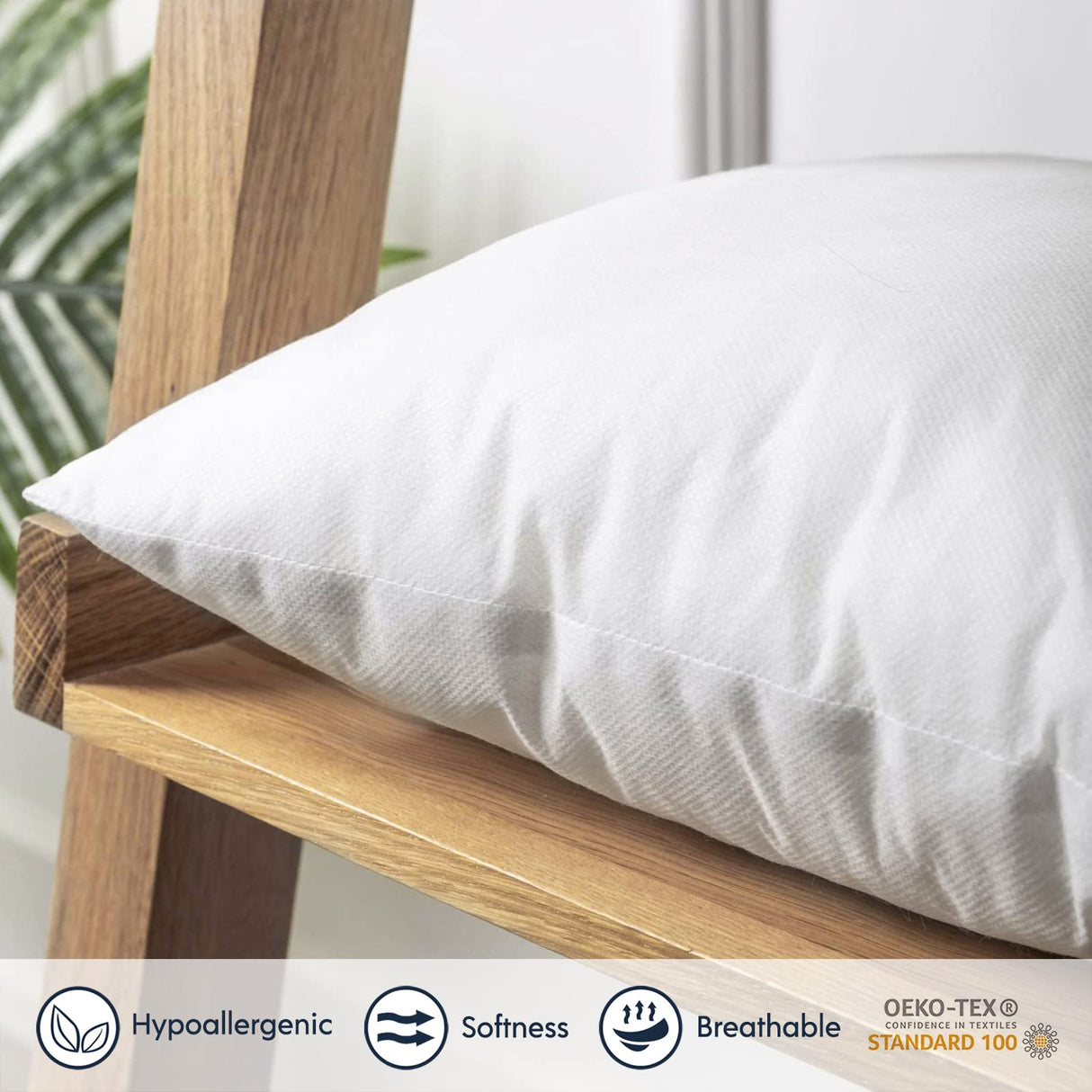 20 x 20 Outdoor Pillow Inserts - Pack of 4 Outdoor Pillows Water Resistant