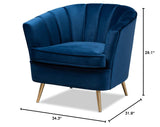 Baxton Studio Chair, Blue