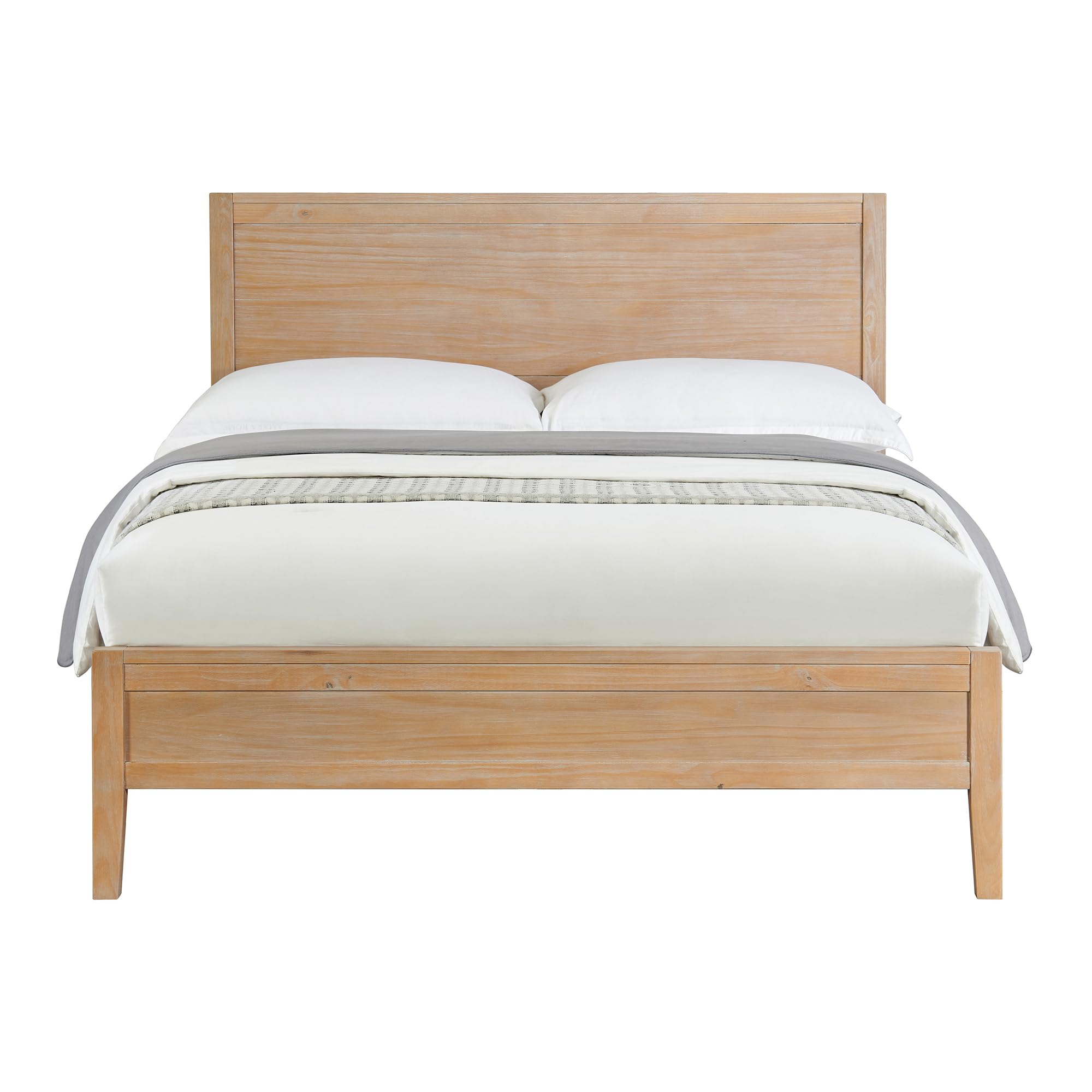 4-Piece King Bedroom Set - Solid Pine Wood, Includes King Bed