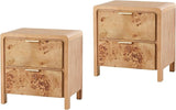Farmhouse Nightstand with 3 Drawer, Distressed Wood Rustic Accent Dresser