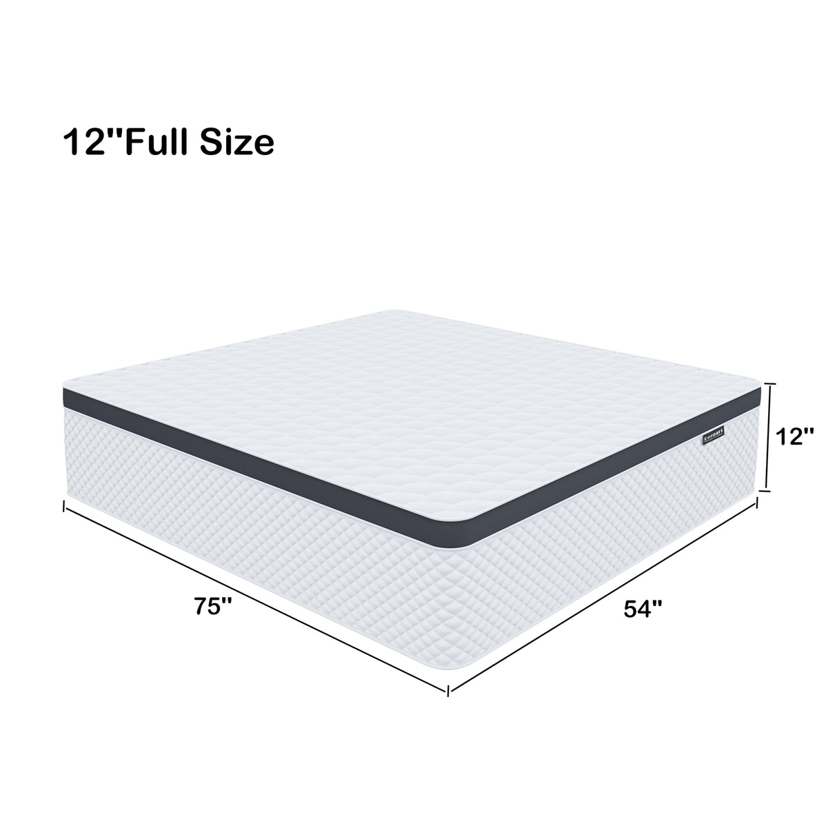 Full Mattress,12 Inch Full Size Mattress in a Box,Gel Memory Foam and Innerspring Hybrid Mattress with Individual Pocket Spring