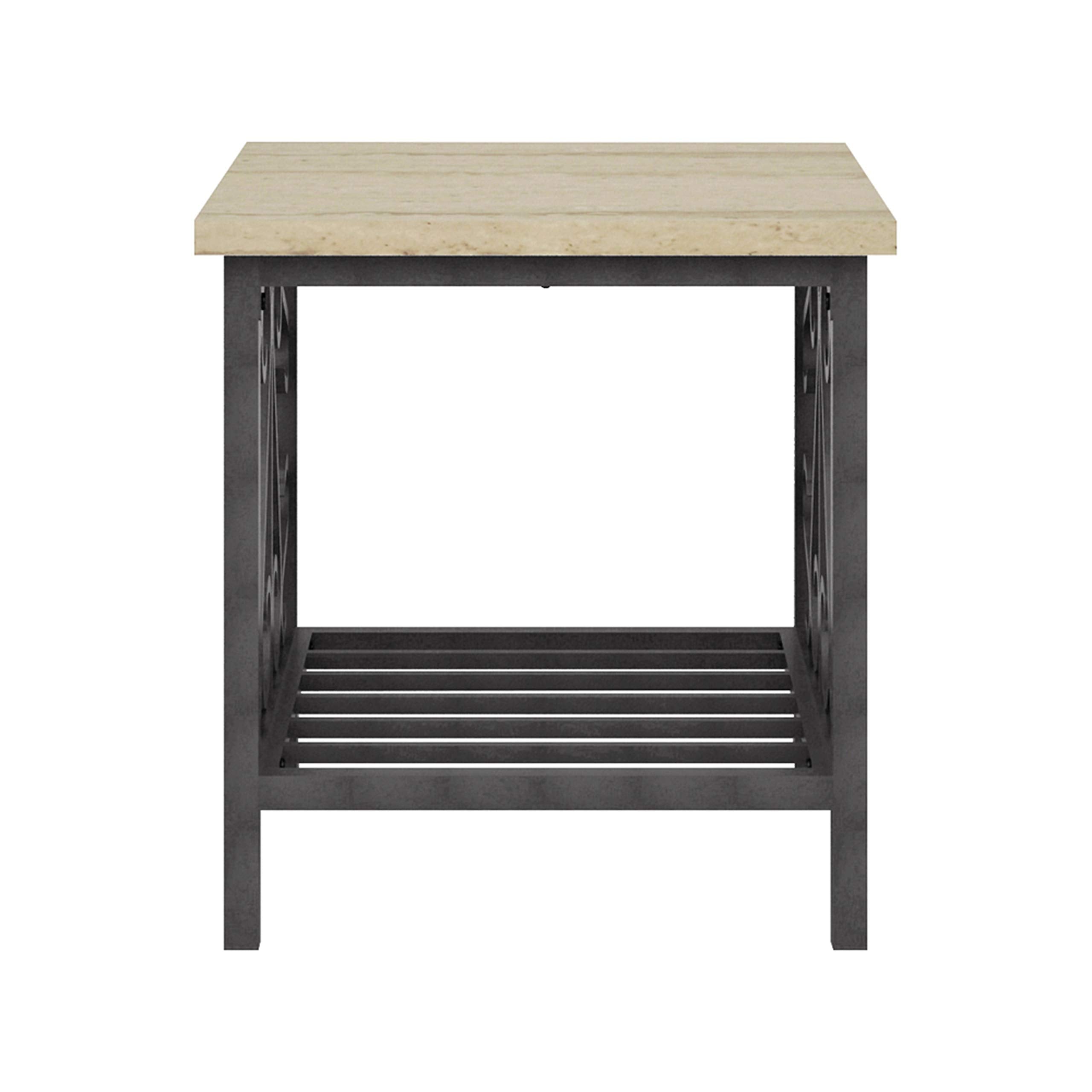 Keystone 3-Piece Faux Marble Occasional Table Set, White