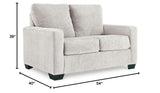 Rannis Coastal 2-in-1 Sofa Sleeper with Folding Gel Memory Foam Mattress, Twin, White