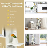 Bookshelf, Wooden Symmetrical Open Bookcase, Artistic Book Organizer