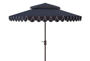 PAT8206A Outdoor Elegant Valance Navy and White 9-Foot Double Top UV Protected