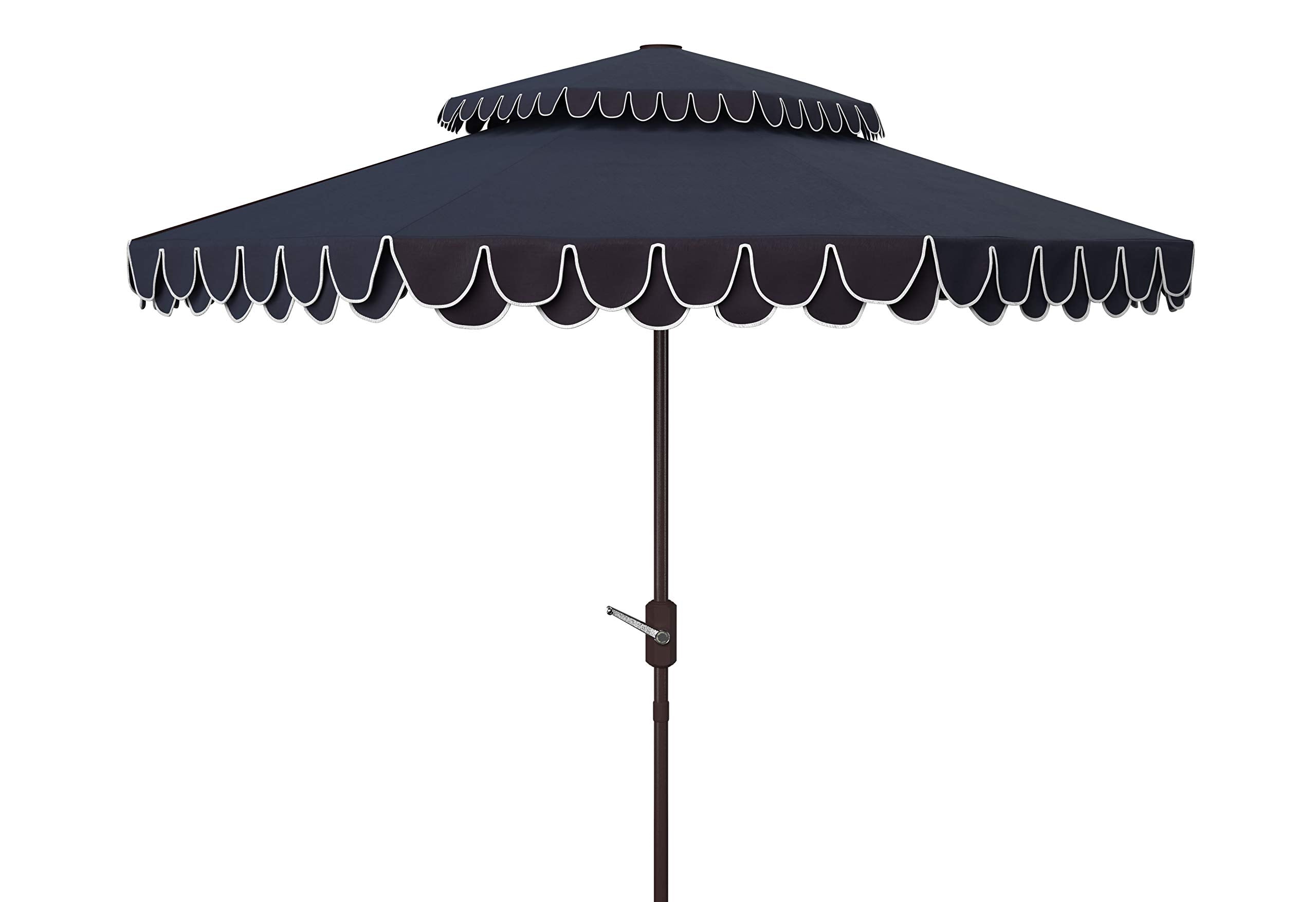 PAT8206A Outdoor Elegant Valance Navy and White 9-Foot Double Top UV Protected