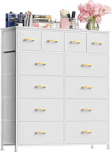 Tall Dresser for Bedroom with 6 Drawers, Storage Tower White Dresser for Closet, Living