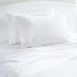 400 Thread Count Cotton Pillow Case, Standard, 30" L x 20" W, White - Set of 2