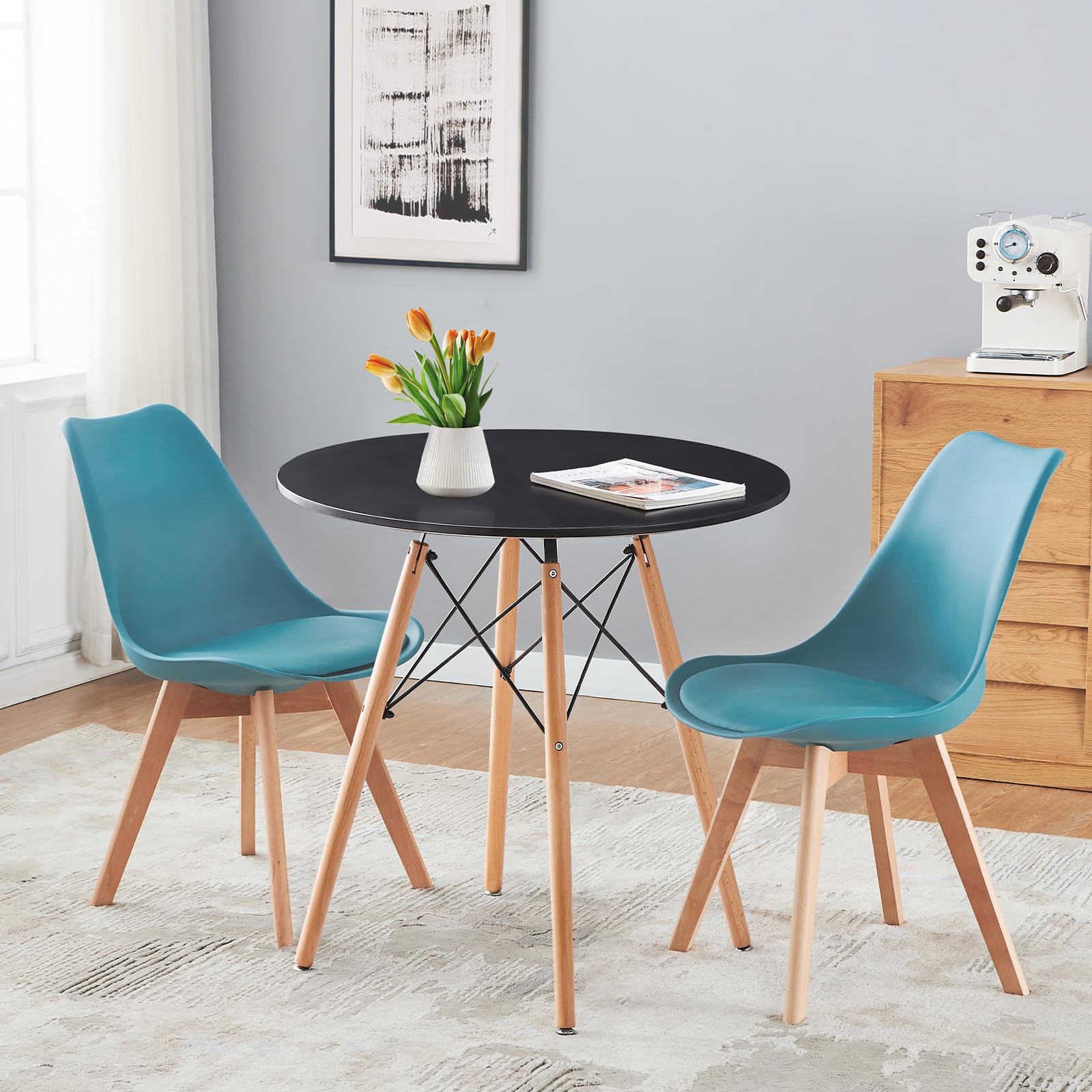 Round Kitchen Dining Table 32'' Modern Leisure Dining Room Table