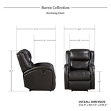 Leather Wall-Hugger Power Recliner, Brown