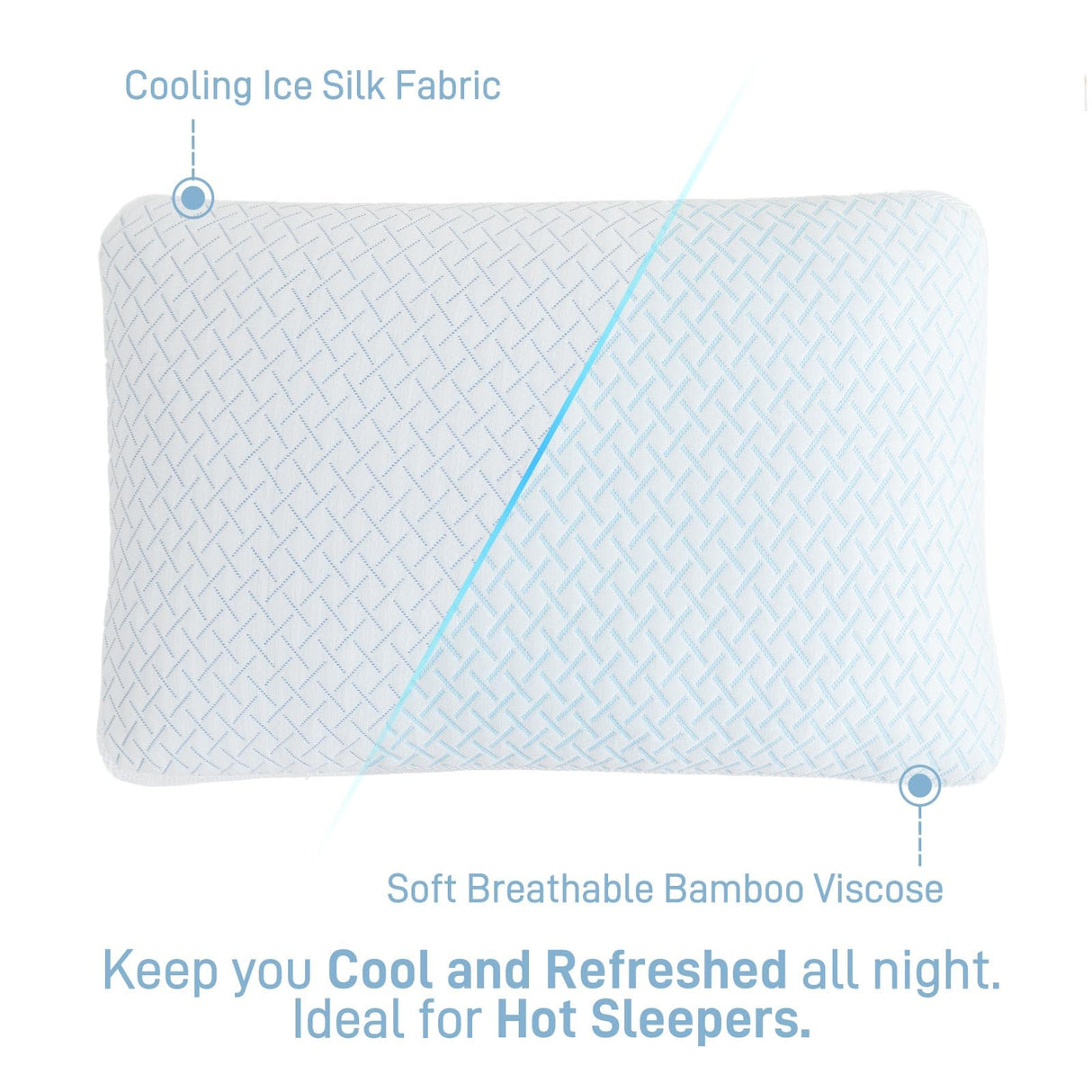 Shredded Memory Foam Cooling Soft Pillows King Size Set of 2, Adjustable Hypoallergenic Hotel Quality Bed Pillow for Side, Back and Stomach Sleeper, Bamboo Viscose Cover, Oeko-TEX Certified