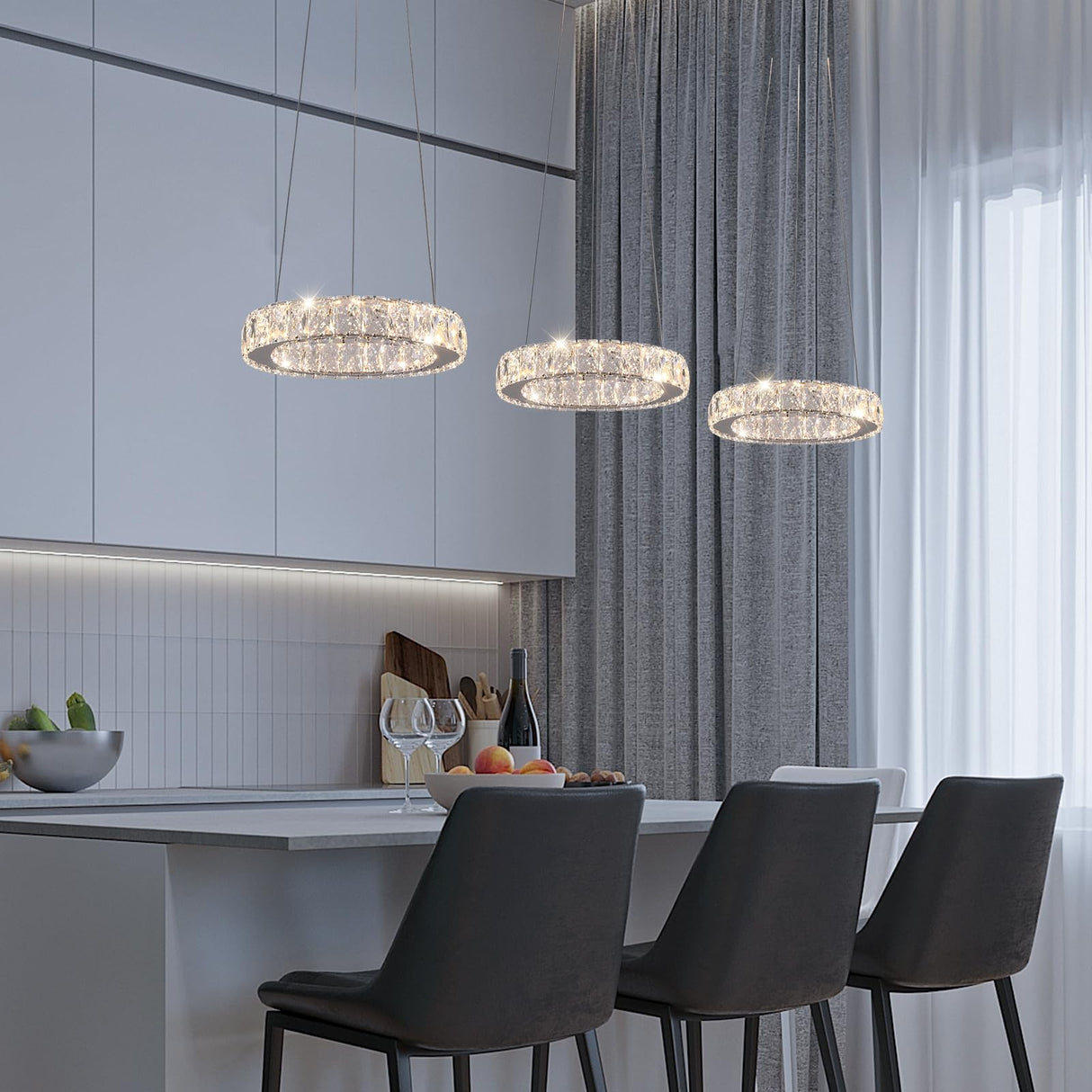 Modern Chandelier Light Fixture, Crystal Pendant Raindrop Chandelier, Maria Theresa