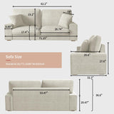 Modern Living Room Chenille Recliner Sofa Small Sofa,loveseat Sofa,Removable Sofa