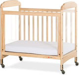 Serenity Compact Clearview Daycare Baby Crib, Fixed Side, Durable Wood Construction