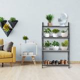 Plant Stand, 4 Tier Plant Shelf for Indoor Outdoor, Heavy Duty Metal Tall Plant