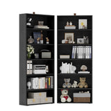 IRONCK Bookshelves and Bookcases Set of 2 Floor Standing 6 Tiers Display Storage Shelves 70 in Tall Bookcase Home Decor Furniture for Home Office, Living Room, Bed Room