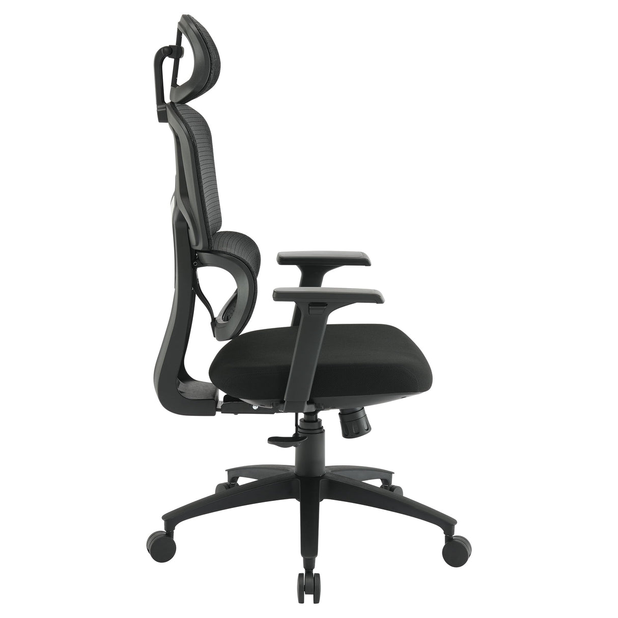 Executive Seating Mesh Back with Fabric Seat Manager's Office Chair, Adjustable Arms