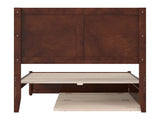 Clayton Full Platform Bed with Panel Footboard and Twin Trundle, Walnut