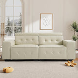 83.8” Leather Sofa Couches for Living Room, Modern 3 Seater Comfy Sofa,