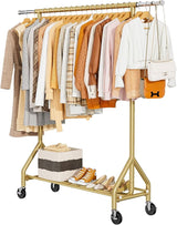 Duty Clothes Rack Load 450 LBS, Metal Garment Rack