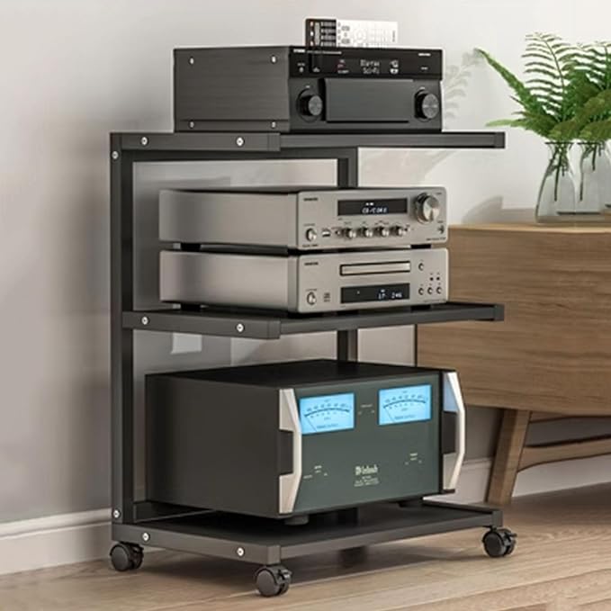 Audio Video Component Cabinet Media Stand DVD Players Stand Stereo Rack Audio Tower