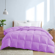 Premium 1000 Thread Count Twin-XL Size 1 Piece Comforter (500GSM Fiber Fill) Lilac Stripe
