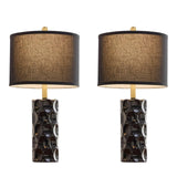 24" Modern Ceramic Table Lamp Set of 2 - 3 Color Dimmable Bedside Lamps